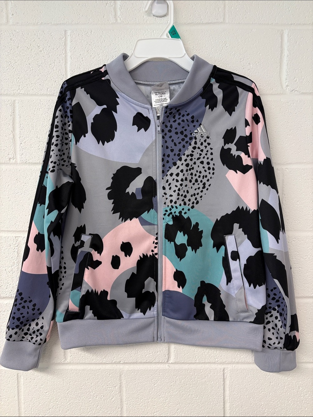 adidas Kids Pastel Multi-Print Zip Track Jacket